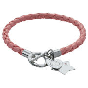 Silver Hello Kitty Chord Etched Bracelet