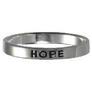 Sterling Silver Hope Stacking Ring, Medium
