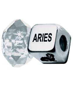 Sterling Silver Horoscope with Birthstone Charms - Aries