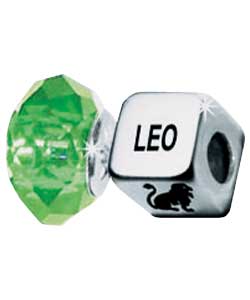 Sterling Silver Horoscope with Birthstone Charms - Leo