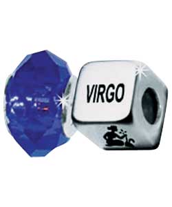 Sterling Silver Horoscope with Birthstone Charms - Virgo