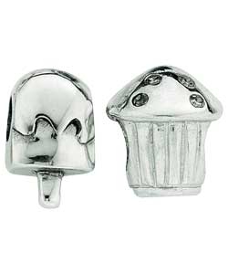 sterling Silver Ice Cream and Cupcake Charms