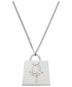 Sterling Silver Juicy Lucy Shopping Bag Necklace