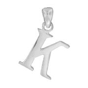 Sterling Silver K Initial Pendant