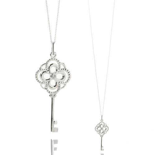 Sterling Silver Key Necklace