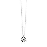 Sterling Silver Large Ball Pendant On 76cm Chain