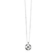Silver Large Ball Pendant On 76cm Chain