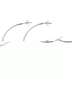 Sterling Silver Large Charm Hoop Earrings