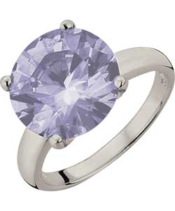 Sterling Silver Lavender Cubic Zirconia 10 Carat
