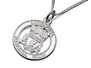 Silver Liverpool FC Crest Round Pendant