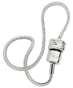 sterling Silver Lock Chain Bracelet - 19cm