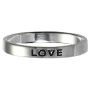 Sterling Silver Love Stacking Ring, Large