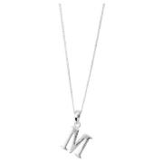 Sterling Silver M Initial Pendant