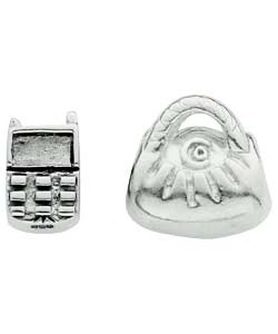 sterling Silver Mobile Phone Charm and Handbag Charm