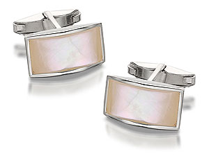 Sterling Silver Mother Of Pearl Rectangular