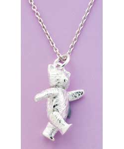 Sterling Silver Moveable Teddy Pendant