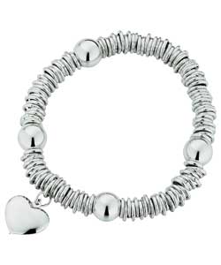 Sterling Silver Multi Ring and Oval Ball Bracelet