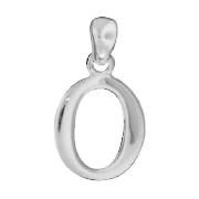 Sterling Silver O Initial Pendant