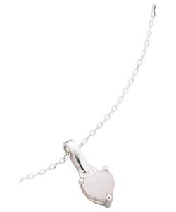 sterling Silver Opal October Birthstone Pendant