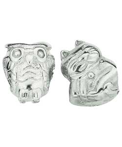 sterling Silver Owl and Pussy Cat Charms
