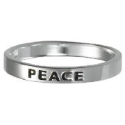 Sterling Silver Peace Stacking Ring, Large
