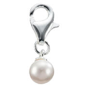 sterling Silver Pearl Charm