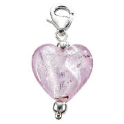 Sterling Silver Pink Heart Charm