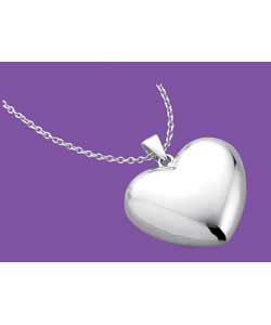 sterling Silver Puffed Heart Pendant