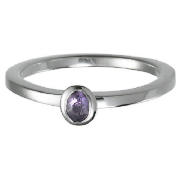 Sterling Silver Purple Cubic Zironia Stacking