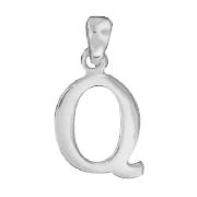 Sterling Silver Q Initial Pendant