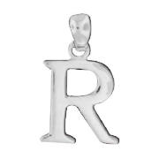 Sterling Silver R Initial Pendant