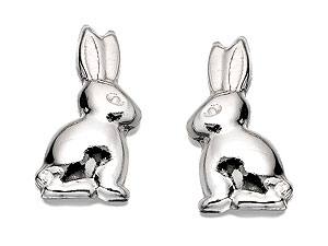 Sterling Silver Rabbit Andralok Earrings - 069946