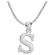 Sterling Silver S Initial Pendant