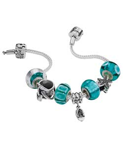 Sterling Silver Seaside Charm Bracelet