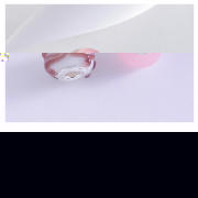 STERLING SILVER SET OF 3 PINK GLASS BEAD CHARMS