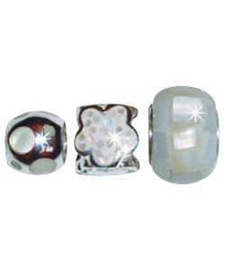 Sterling Silver Shell Charms - Set of 3