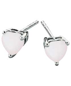 sterling Silver Simulated Pearl June Birthstone Studs