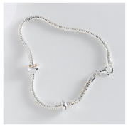 Sterling Silver Snake Chain Bracelet And