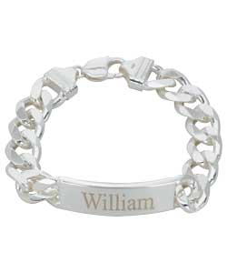 Silver Solid 2oz ID Bracelet -