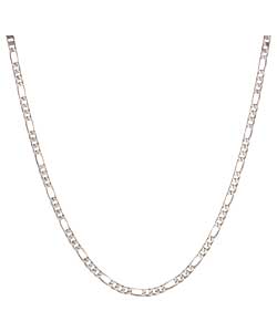 Sterling Silver Solid Diamond Cut Figaro Chain