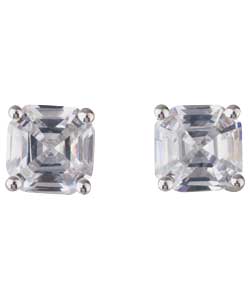 Sterling Silver Special Cut Cubic Zirconia Stud