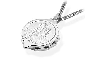 Silver St. Christopner SOS Talisman