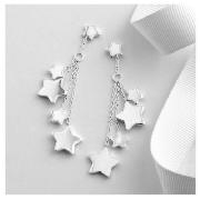 Sterling Silver Star Drop Earrings