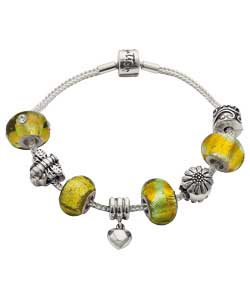 Sterling Silver Summer Bead Charm Bracelet