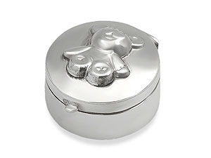 Silver Teddy Tooth Fairy Box 011077