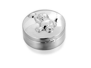 sterling Silver Teddy Trinket Box 011020
