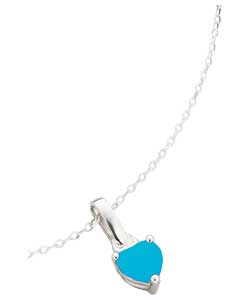sterling Silver Turquoise December Birthstone Pendant