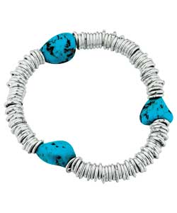 Sterling Silver Turquoise Rings Bracelet