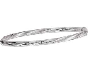 Sterling Silver Twist Bangle