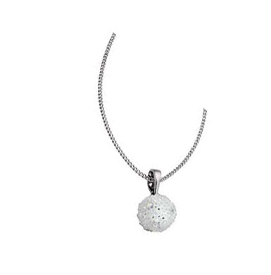 Sterling Silver White Aurora Borealis Pendant